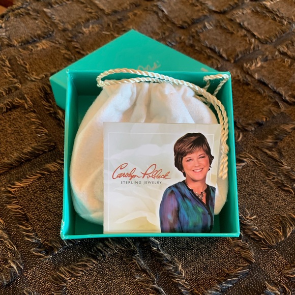 NWT Carolyn Pollack Sterling Silver 925 & Black Onyx Hinged Bangle Bracelet - Picture 10 of 10